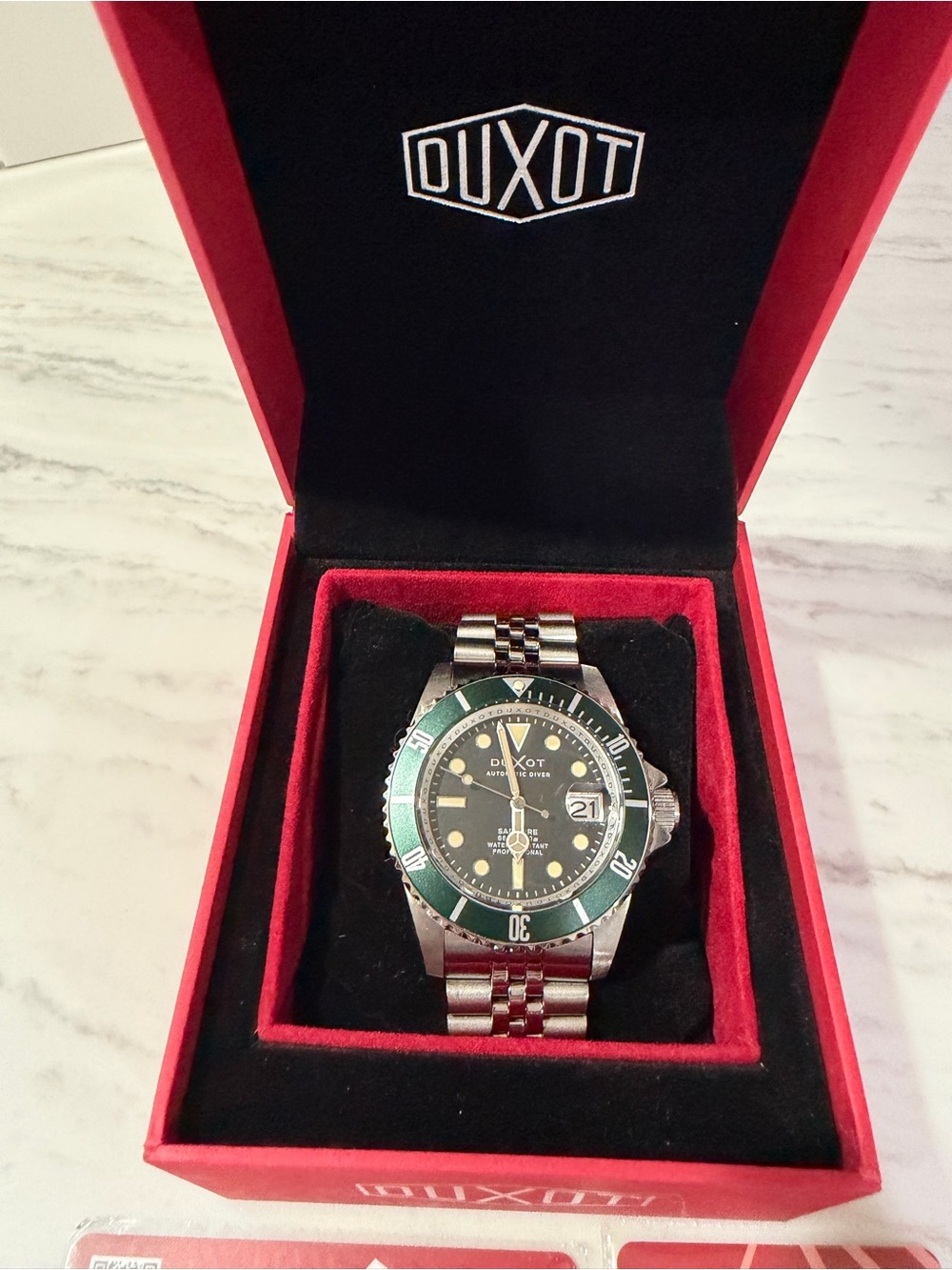 Duxot Men's Stainless Steel Watch — Green Dial